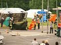 Schwerer Unfall mit Reisebus Lohmar Donrather Dreieck P458